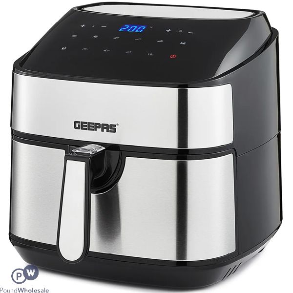 Geepas 10-in-1 1800W Rapid-Cook Vortex Digital Air Fryer 7.5L