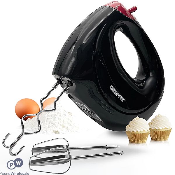 Geepas Black 7-Speed Hand Mixer 150W