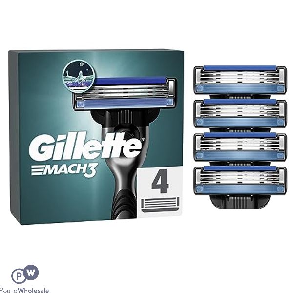 Gillette Mach3 Razor Blade Refills 4 Pack