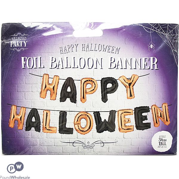 Halloween Foil Balloon Banner 34cm