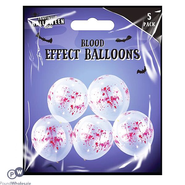 Halloween Blood Effect Balloons 12" 5 Pack