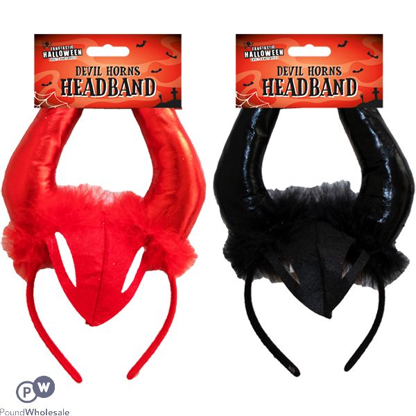 Halloween Devil Horns Headband Assorted