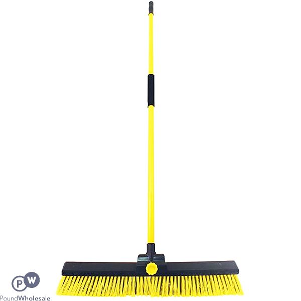 Charles Bentley Heavy Duty Bulldozer Broom With Handle 24"