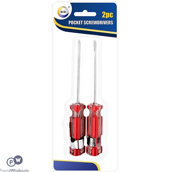 DID Pocket Slotted & Phillips Screwdrivers 2pc
