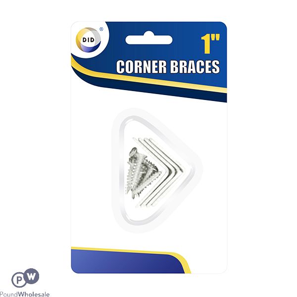 DID Corner Braces 1" With Screws 4 Pack