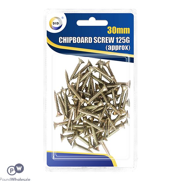 DID 30mm Chipboard Screws 125g