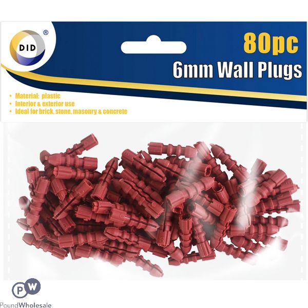 Did Wall Plugs 6mm 80 Pack