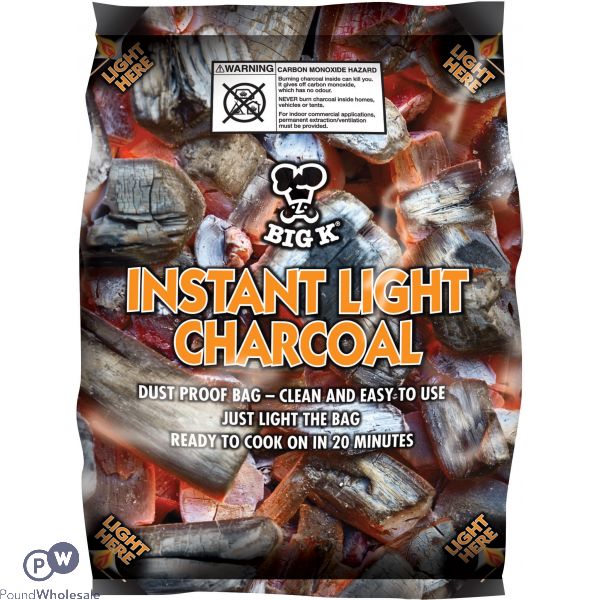 Wholesale Big K Instant Lighting Charcoal 4 Pack X 1kg Pound Wholesale