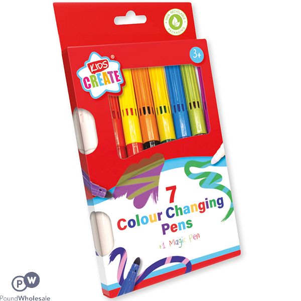 Kids Create 7 Colour Changing Pens + Magic Pen