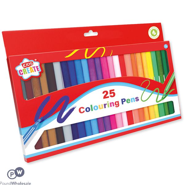 Kids Create Colouring Pens Assorted Colours 18 Pack