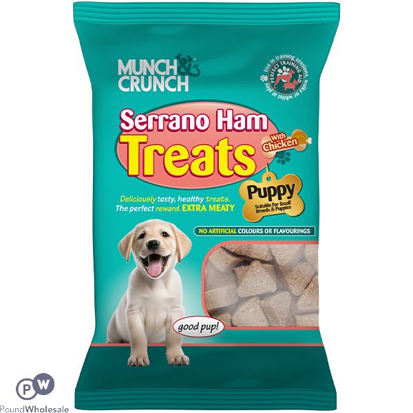 Munch & Crunch Serrano Ham & Chicken Puppy Treats 150g