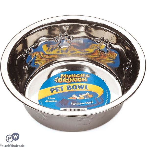 Munch & Crunch Metal Pet Bowl 1.2l