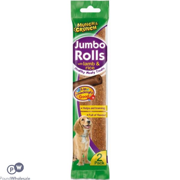 Munch & Crunch Jumbo Rolls With Lamb & Rice 2 Pack