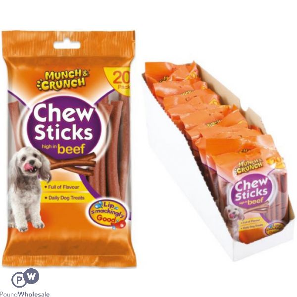 Munch & Crunch Beef Chew Sticks 20 Pack CDU