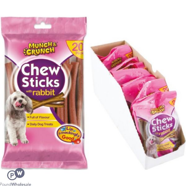 Munch & Crunch Chew Sticks With Rabbit 20 Pack CDU