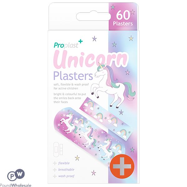 Proplast Assorted Unicorn Plasters 60 Pack