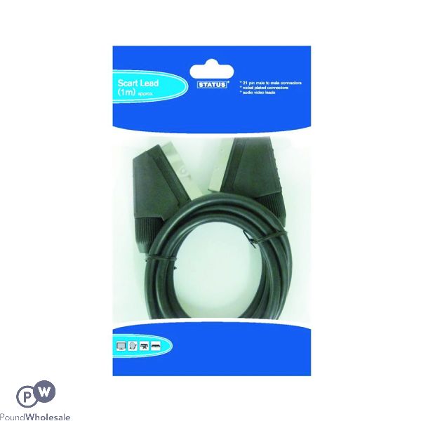 Scart Lead 1m Cable Nickle