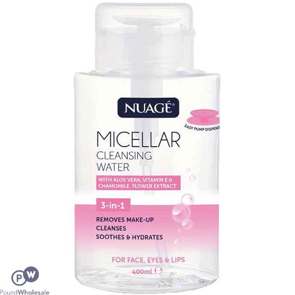 Nuage 3-in-1 Pump Action Micellar Cleansing Water 400ml