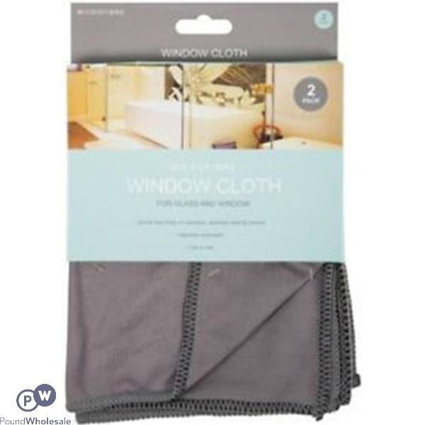 Microfibre Glass & Window Cloths 2 Pack