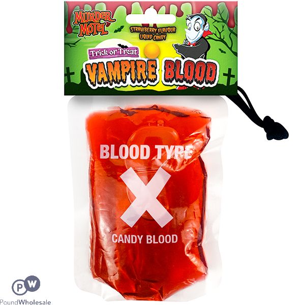 Murder Motel Strawberry Dripping Liquid Candy Blood Bag 100g