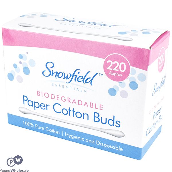 Snowfield Biodegradable Paper Cotton Buds Approx 220