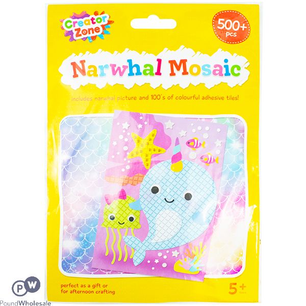 Creator Zone Make Your Own Narwhal Mosaic 500pc+