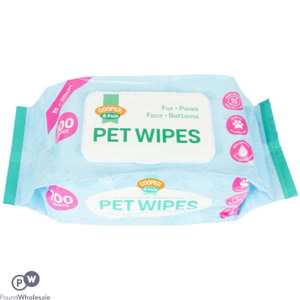 Cooper & Pals Aloe Vera Pet Wipes 100 Pack