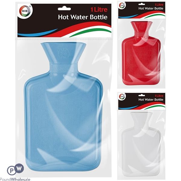 DID Hot Water Bottle Assorted Colours 1l