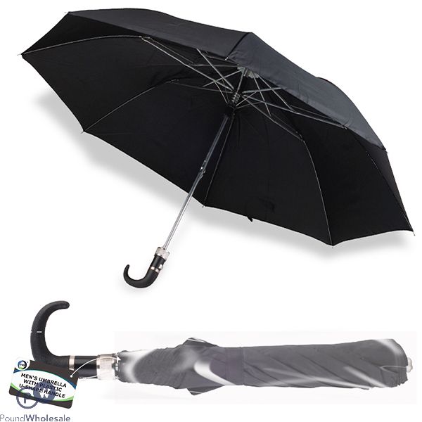 DID Men's Black U-Shaped Umbrella
