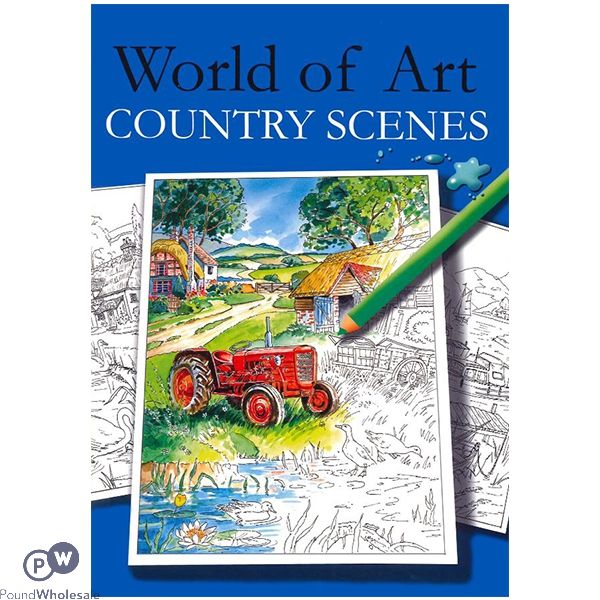 World Of Art Country Scenes Colouring Book