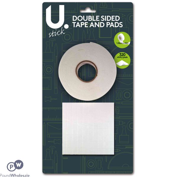 Double Sided Tape 1.8cm X 4m  And 320 Sticky Pads 