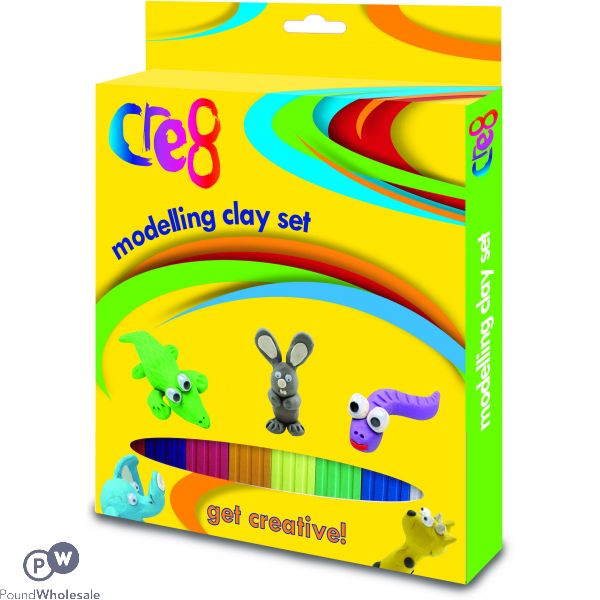 Cre8 Assorted Colour Modelling Clay Set