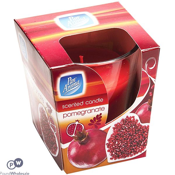 Pan Aroma Pomegranate Scented Glass Candle