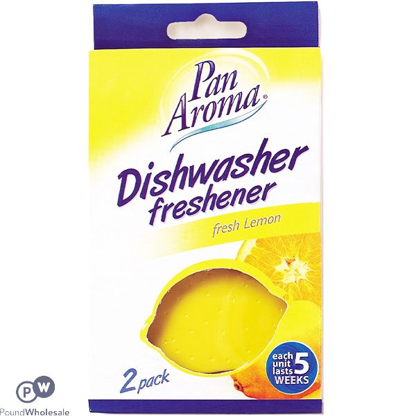 Pan Aroma Fresh Lemon Dishwasher Freshener 2 Pack