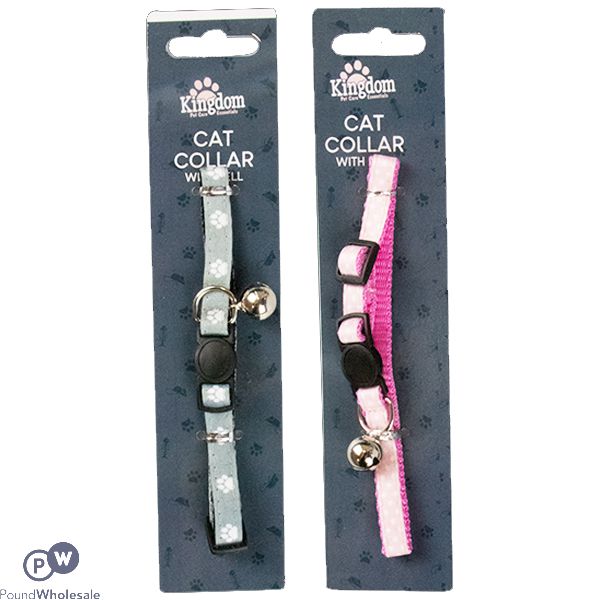 Kingdom Nylon Cat Collar With Bell Assorted