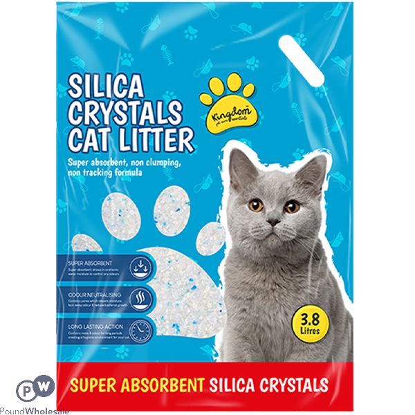 Kingdom Silica Crystals Non-Clumping Cat Litter 3.8l