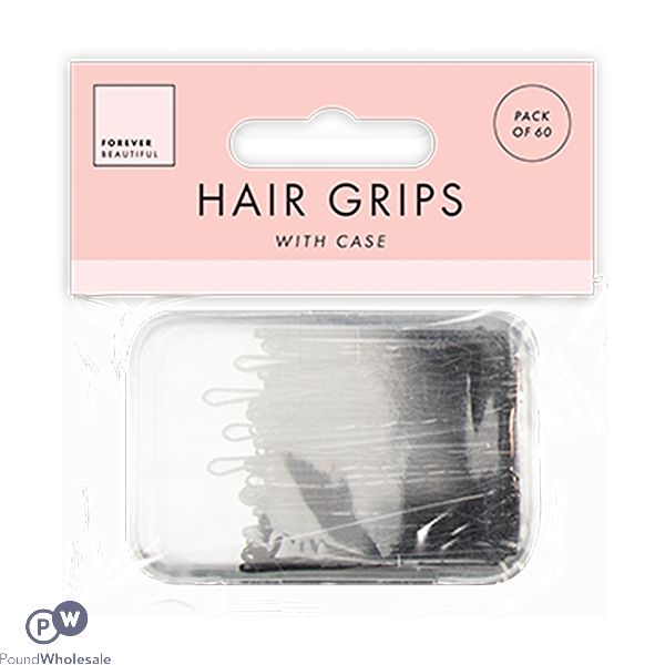 Forever Beautiful Hair Grips With Case 60 Pack