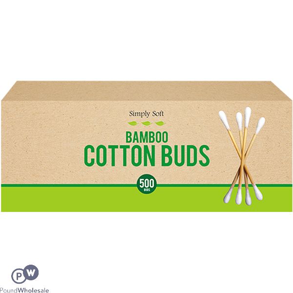 Simply Soft Biodegradable Bamboo Cotton Buds 500 Pack