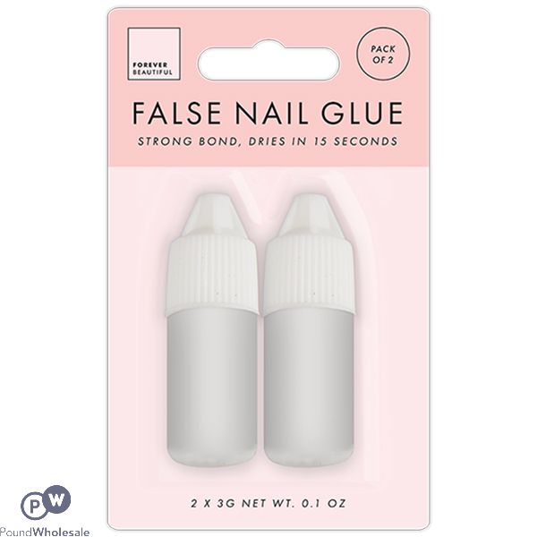 Forever Beautiful False Nail Glue 3g 2 Pack