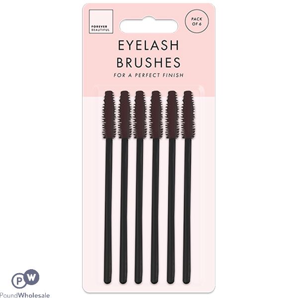 Forever Beautiful Plastic Eyelash Brush 6 Pack