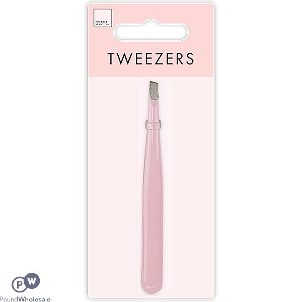 Forever Beautiful Pink Tweezers 9.5cm X 1cm