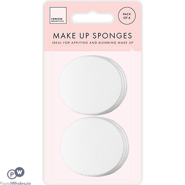 Forever Beautiful Round Makeup Sponge 6 Pack