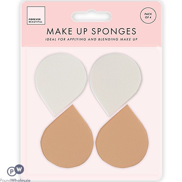 Forever Beautiful Teardrop Makeup Sponges 4 Pack