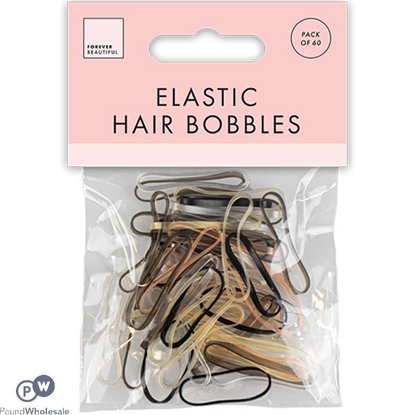 Forever Beautiful Mixed Stretched Elastic Hair Bobbles 60 Pack