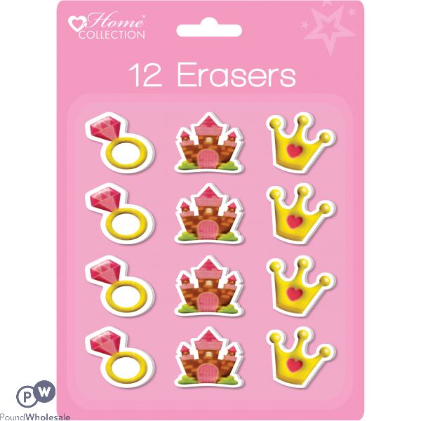 Princess Design 12 Erasers