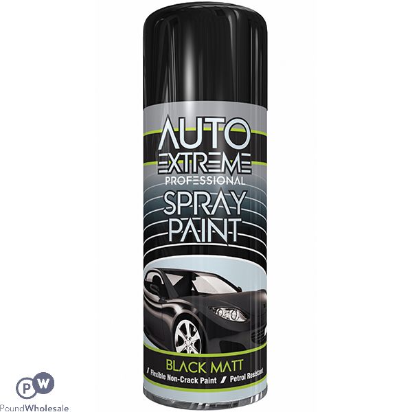 Auto Extreme Professional Black Matt Spray Paint 400ml