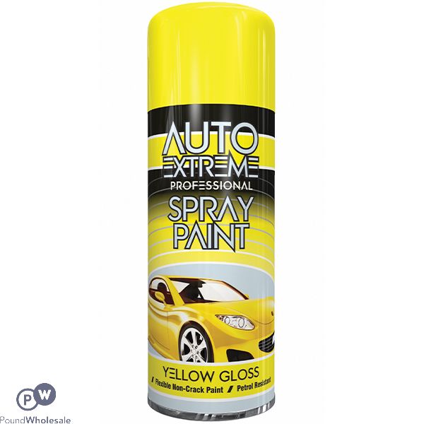 Auto Extreme Professional Yellow Gloss Spray Paint 400ml