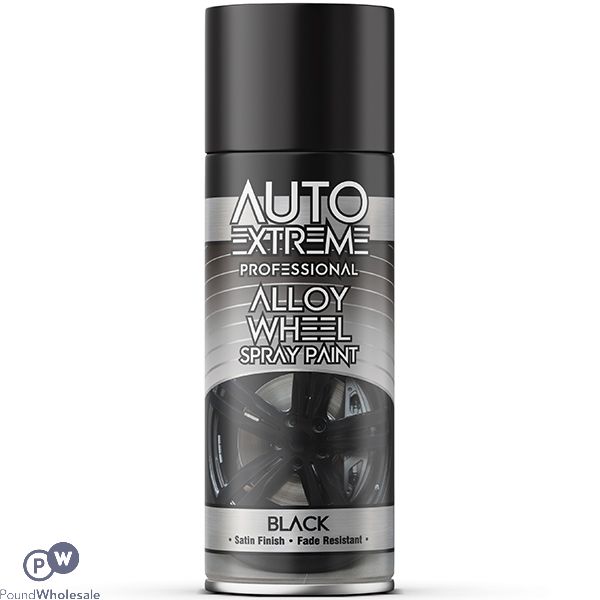 Auto Extreme Professional Black Alloy Wheel Spray Paint 400ml