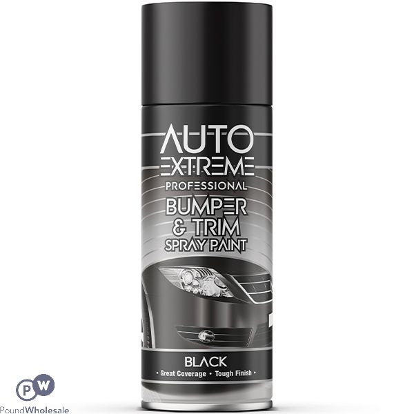 Auto Extreme Professional Black Bumper & Trim Spray Paint 400ml