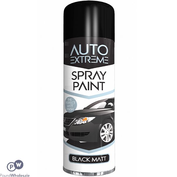 Auto Extreme Automotive Black Matt Spray Paint 250ml